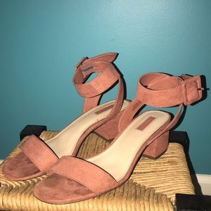 Blush Pink Chunky Heel